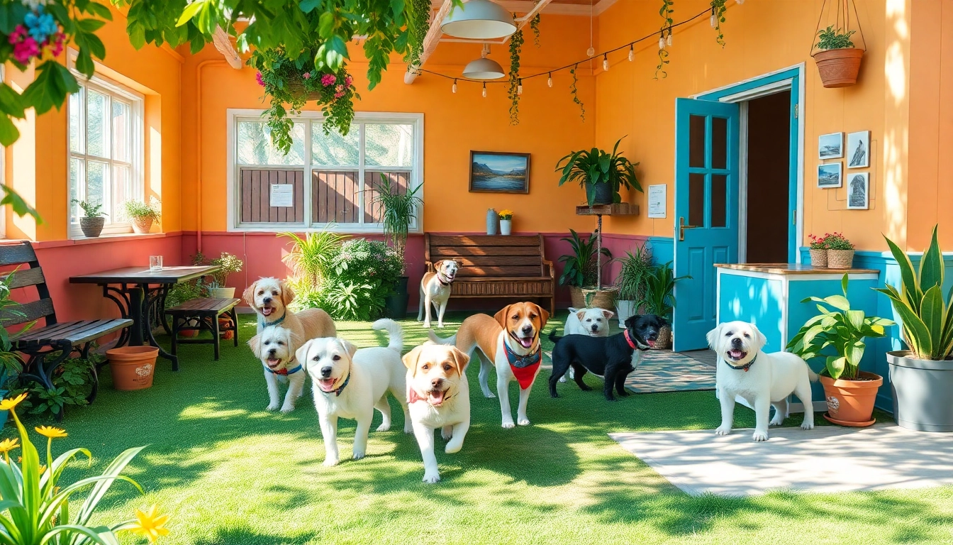 Kate's K9 Pet Care offers a cheerful environment for playful dogs enjoying their time in the garden.