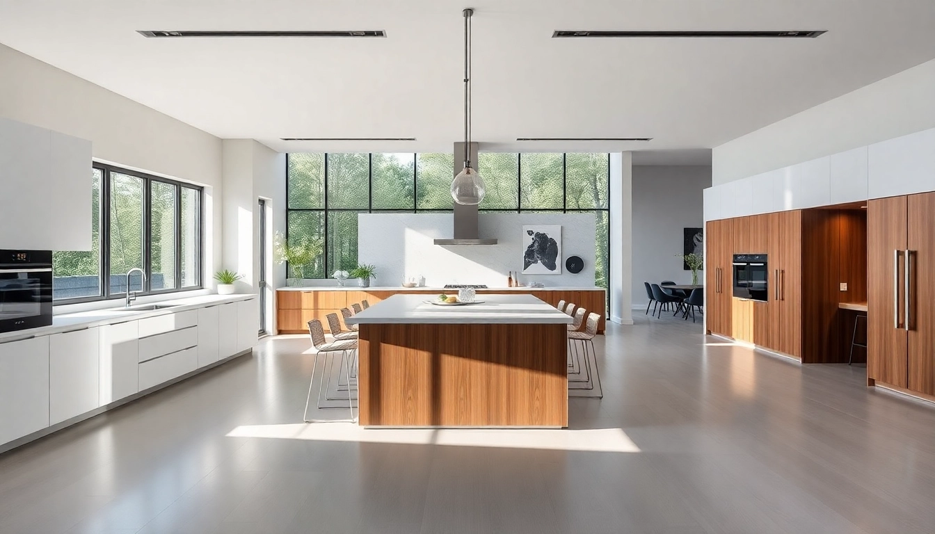 Elegant kitchen remodels featuring a central island and contemporary design.