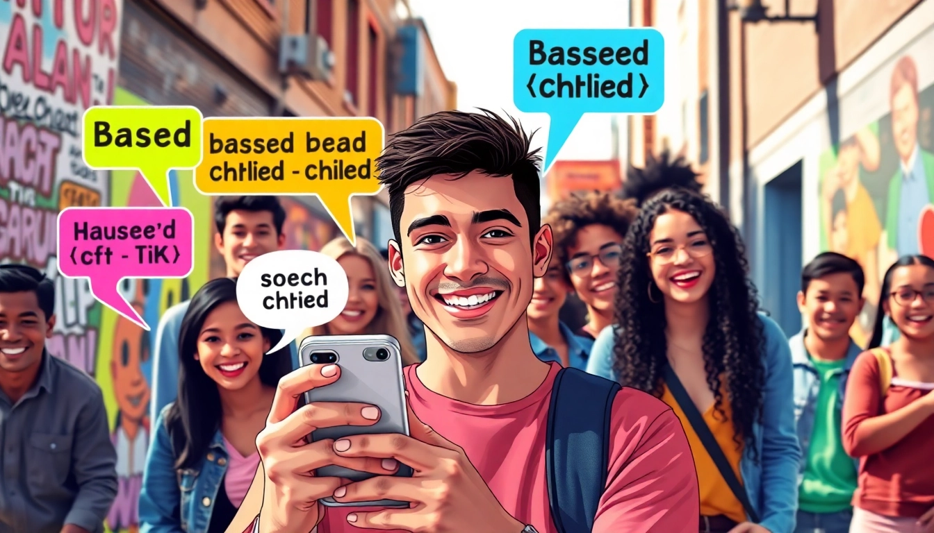 Candid moments showcasing based chad TikTok memes in a vibrant urban setting.