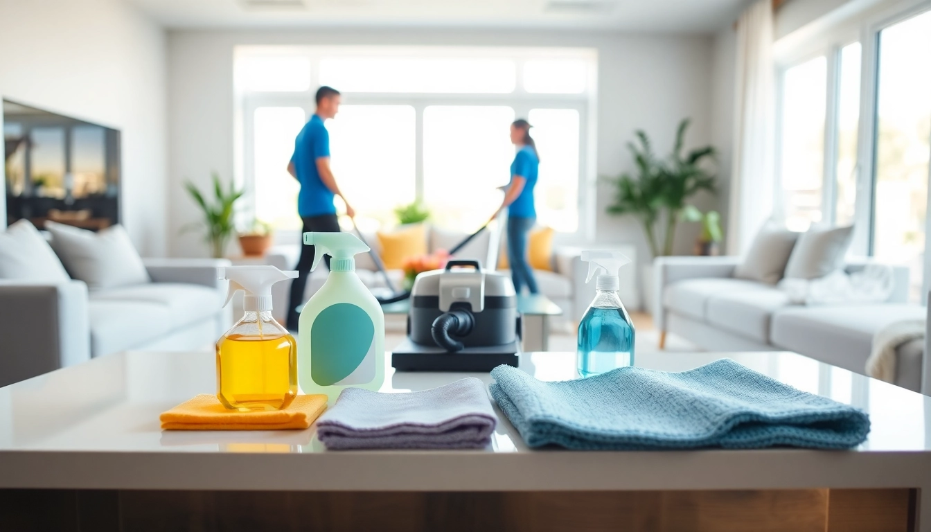 Bond cleaning Brisbane professionals delivering thorough cleaning services in a bright living room.