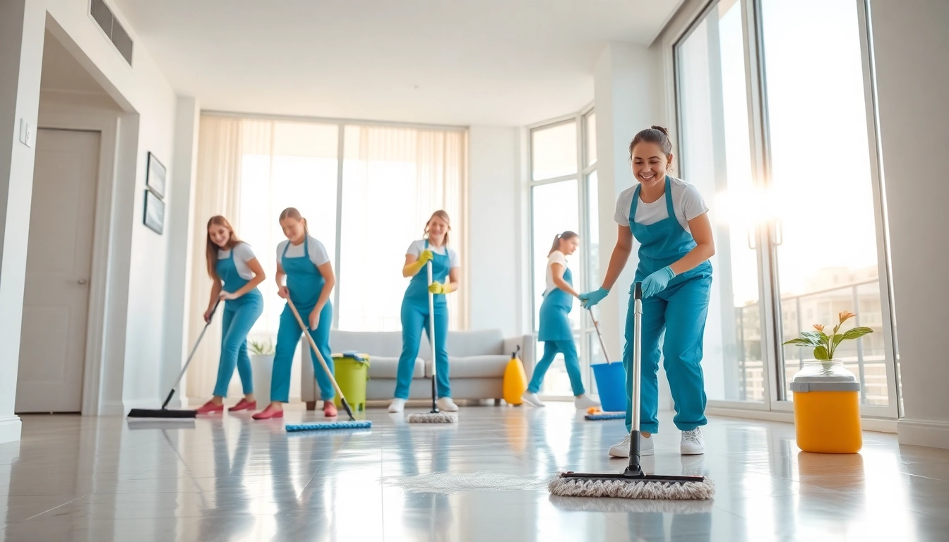 Expert bond cleaning brisbane team working in a modern apartment, showcasing meticulous cleaning services.