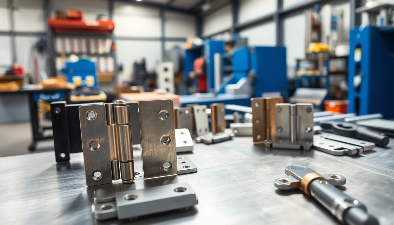 Showcasing a metal hinge supplier's quality products in a professional setting with detailed features.