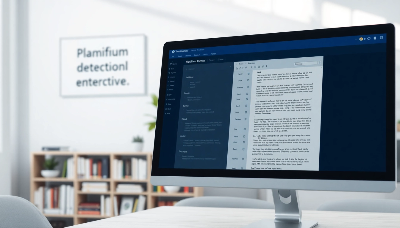 Analyze reports using a plagiarism detector with highlighted text for improved clarity.
