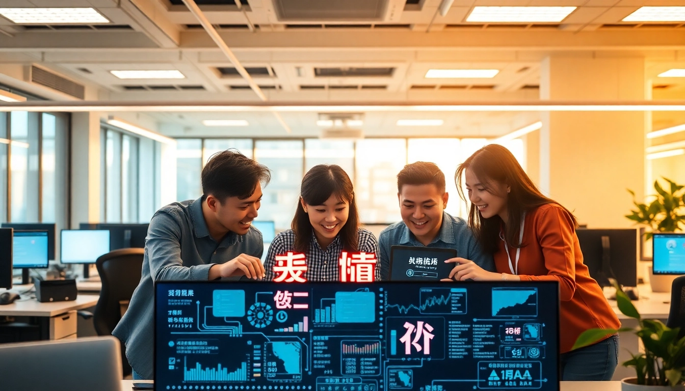 Team collaborating with the 美洽官网 interface to enhance productivity and communication.