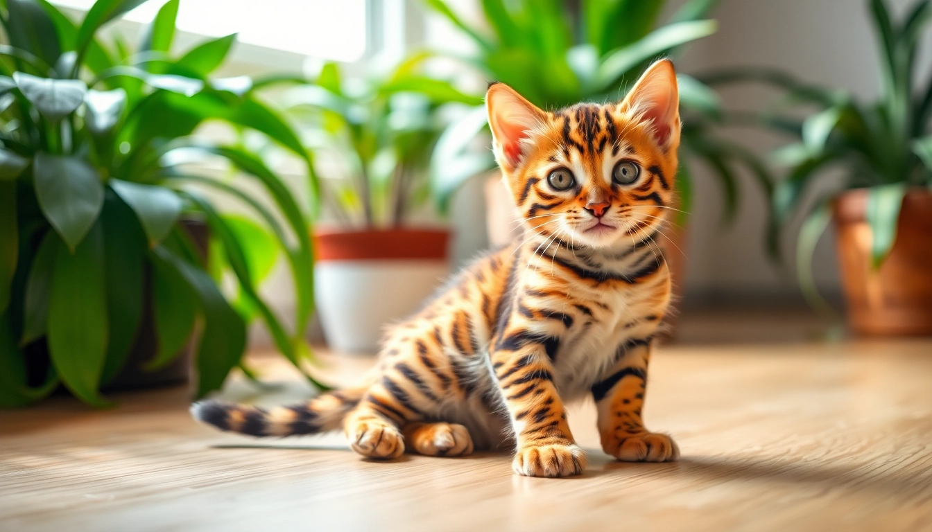 Bengal Breeders Orange County showcase an adorable Bengal kitten enjoying its cozy indoor setting.