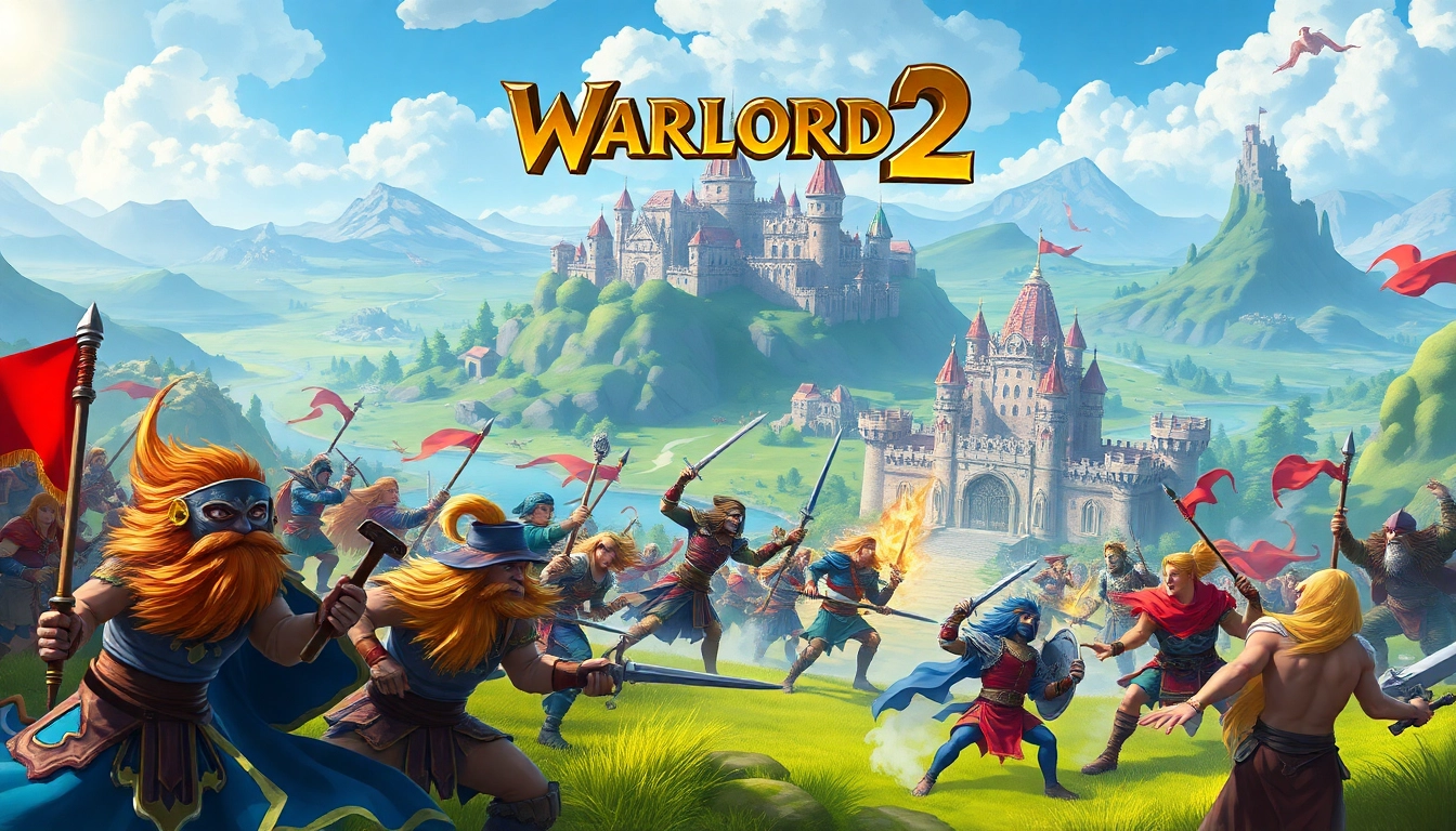 Engage in the epic battles of warlords 2 with colorful fantasy warriors.