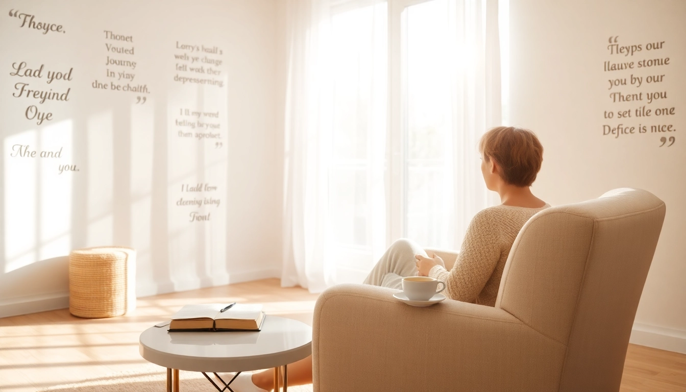 Person reflecting on strategies for dealing with depression in a peaceful, inspiring setting.