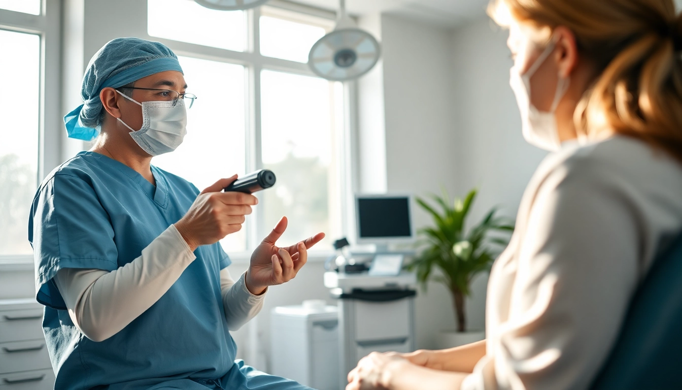 Erfahrene Schönheitschirurgie Braunschweig Beratung zwischen Patient und Chirurg.